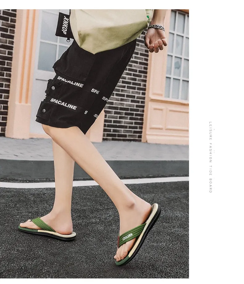 Men High Quality Brand Flip Flops Summer Beach Flip Flops Slippers - MSL50273
