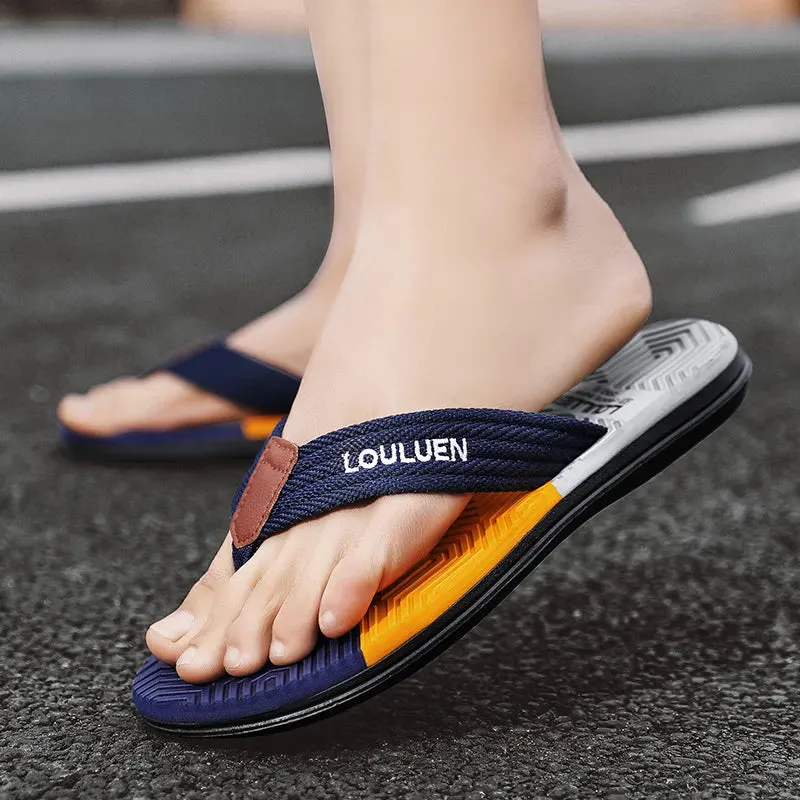 Men High Quality Brand Flip Flops Summer Beach Flip Flops Slippers - MSL50273
