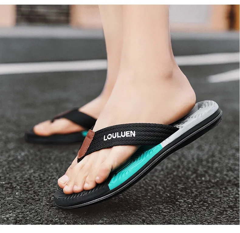Men High Quality Brand Flip Flops Summer Beach Flip Flops Slippers - MSL50273