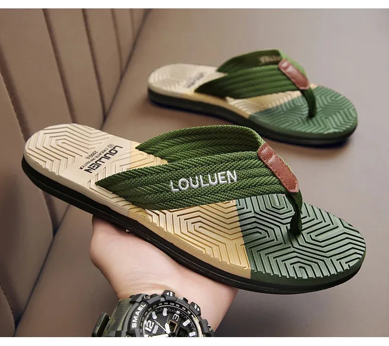 Men High Quality Brand Flip Flops Summer Beach Flip Flops Slippers - MSL50273
