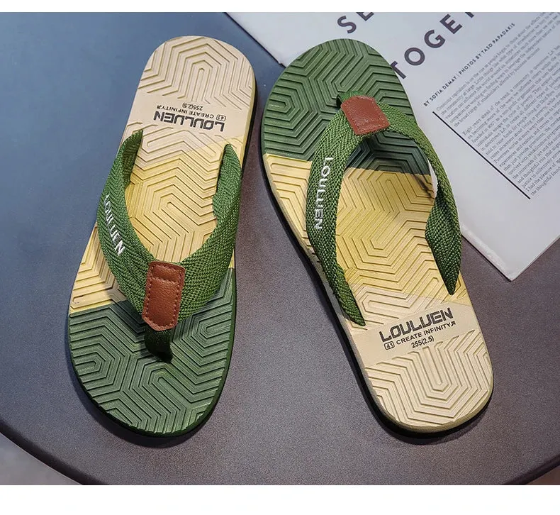 Men High Quality Brand Flip Flops Summer Beach Flip Flops Slippers - MSL50273