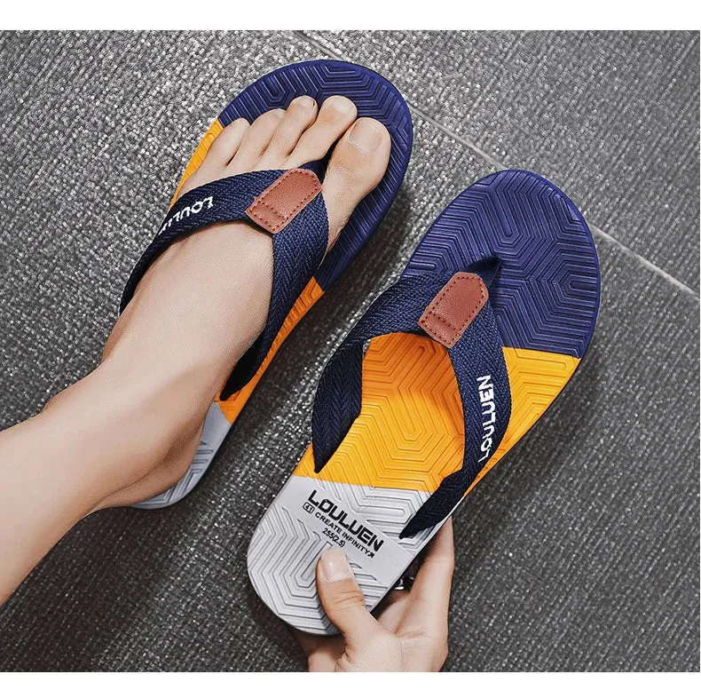 Men High Quality Brand Flip Flops Summer Beach Flip Flops Slippers - MSL50273