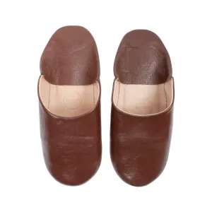 Men's Large Chocolate Babouche Slippers