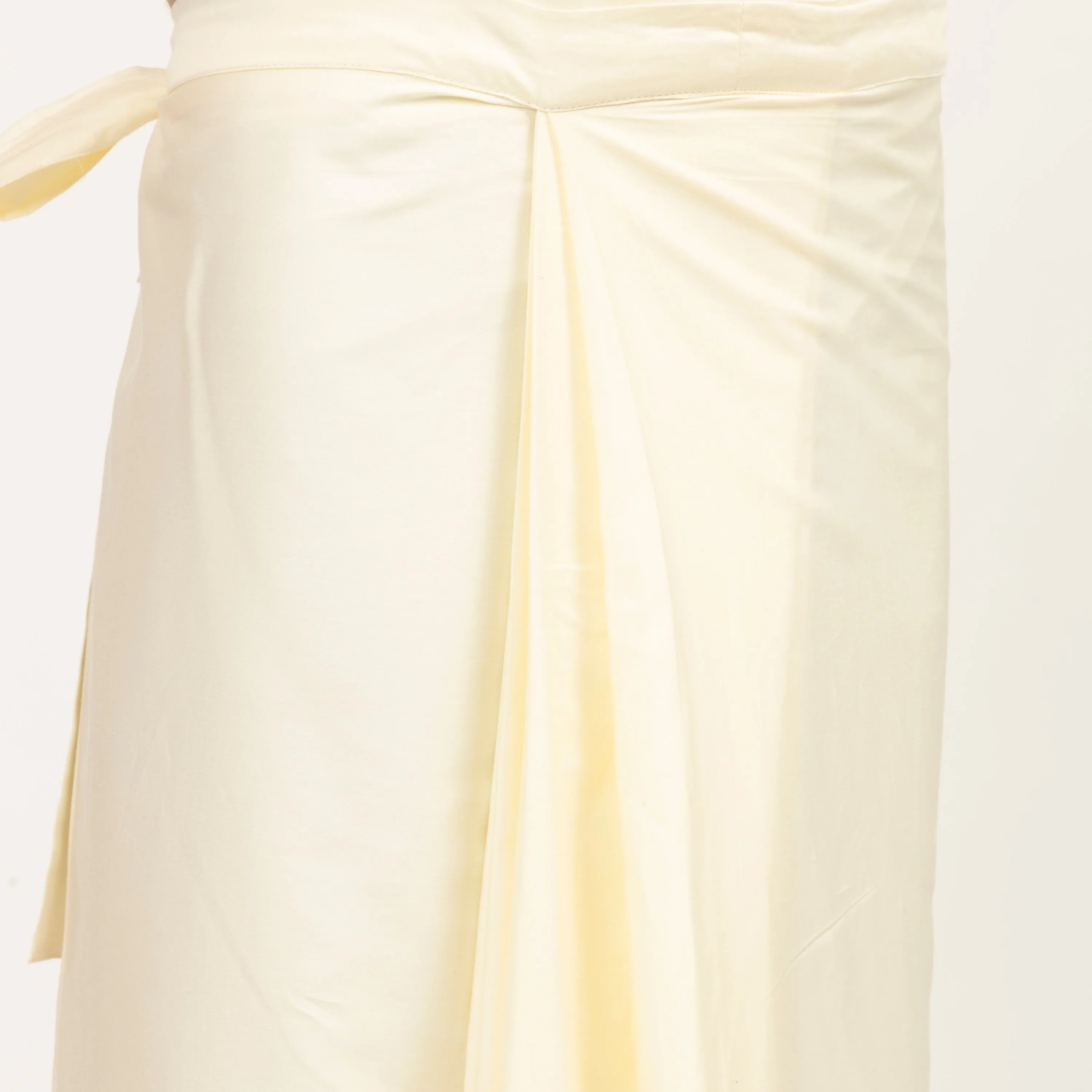Off White Pre Pleated Wrap Dhoti