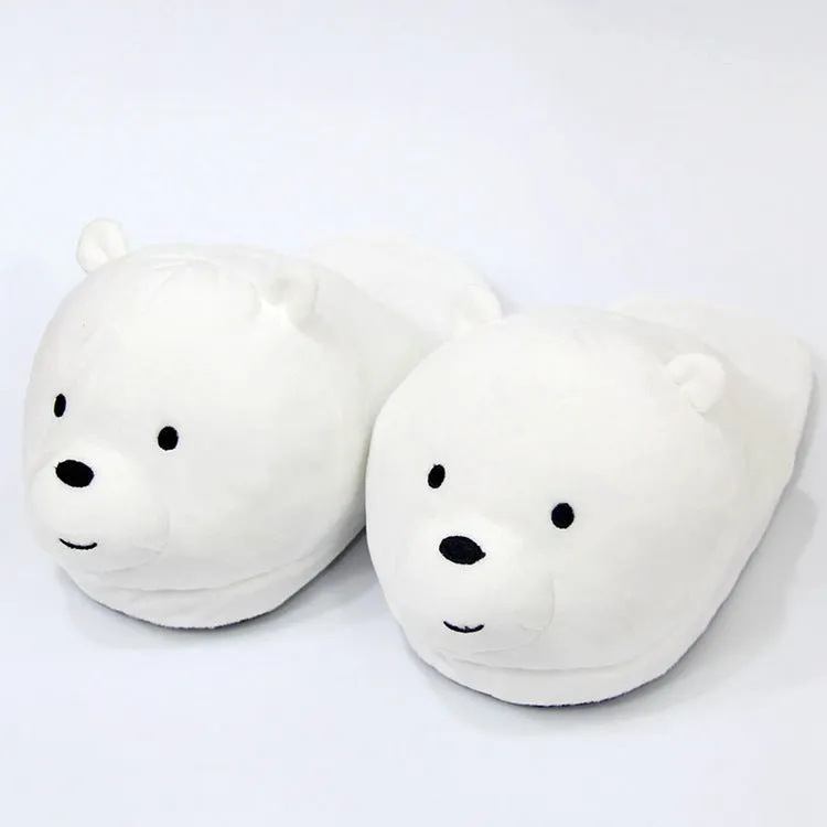 Plush Bear Slippers for Women