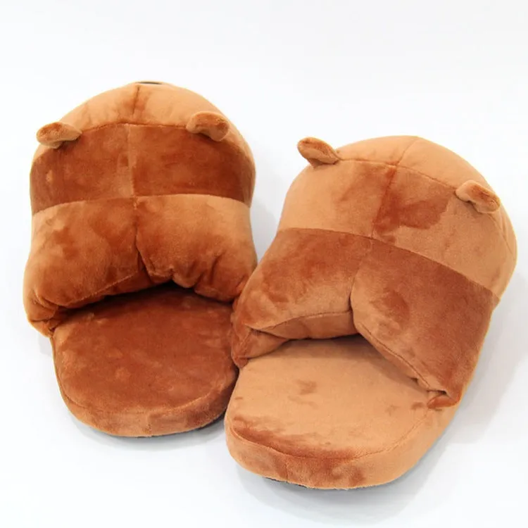 Plush Bear Slippers for Women