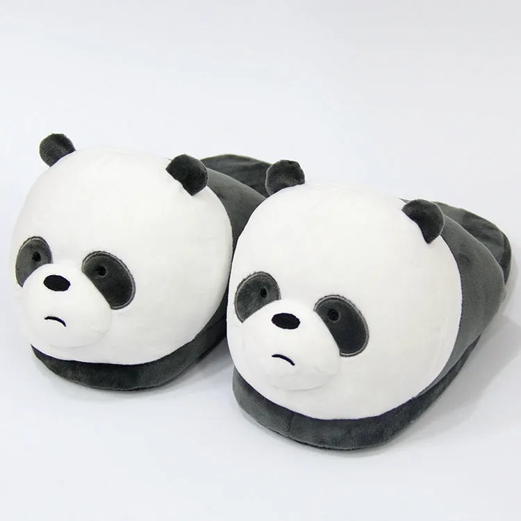 Plush Bear Slippers for Women