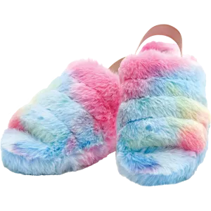 Rainbow Furry Slippers