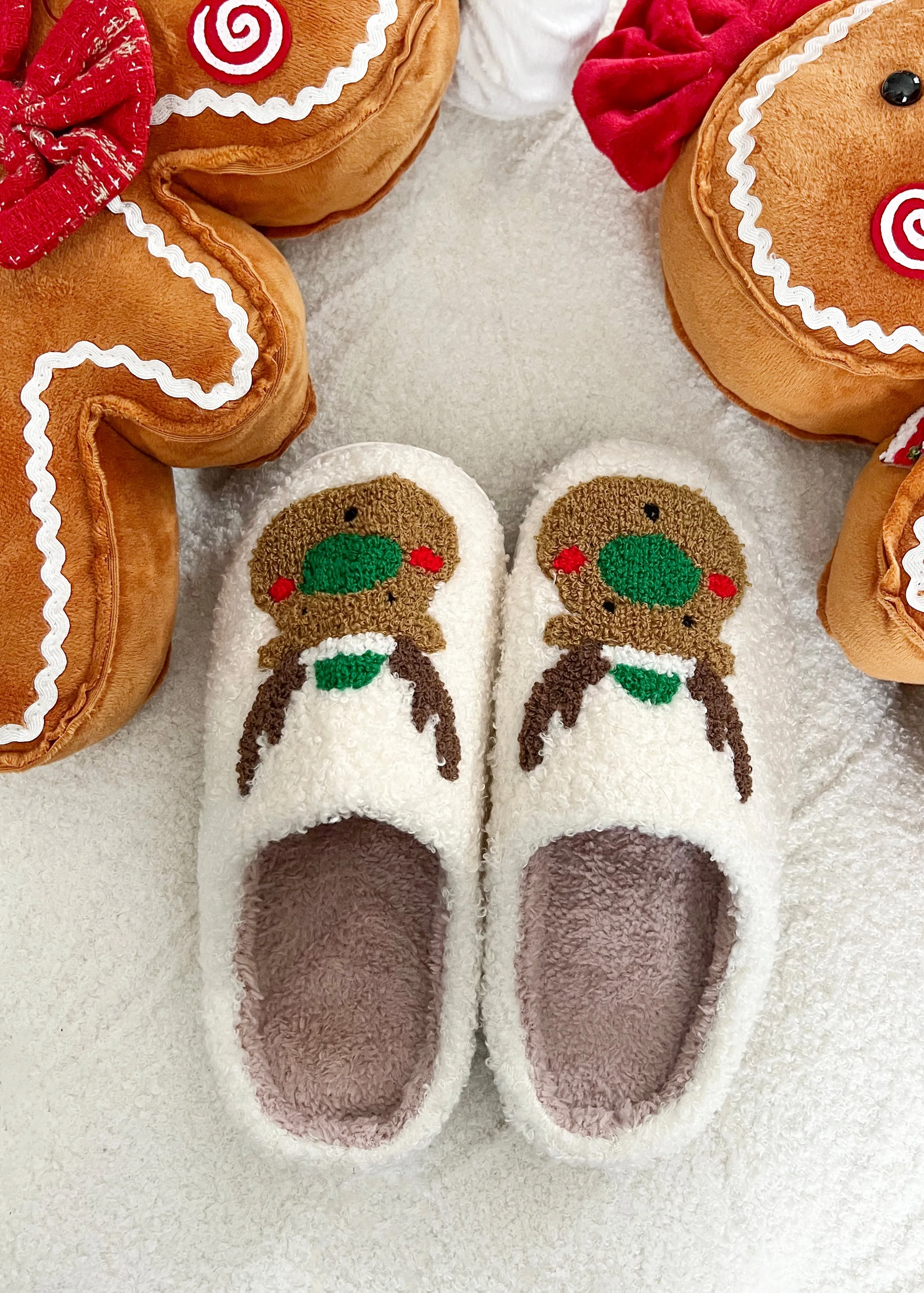 Reindeer Slippers Green