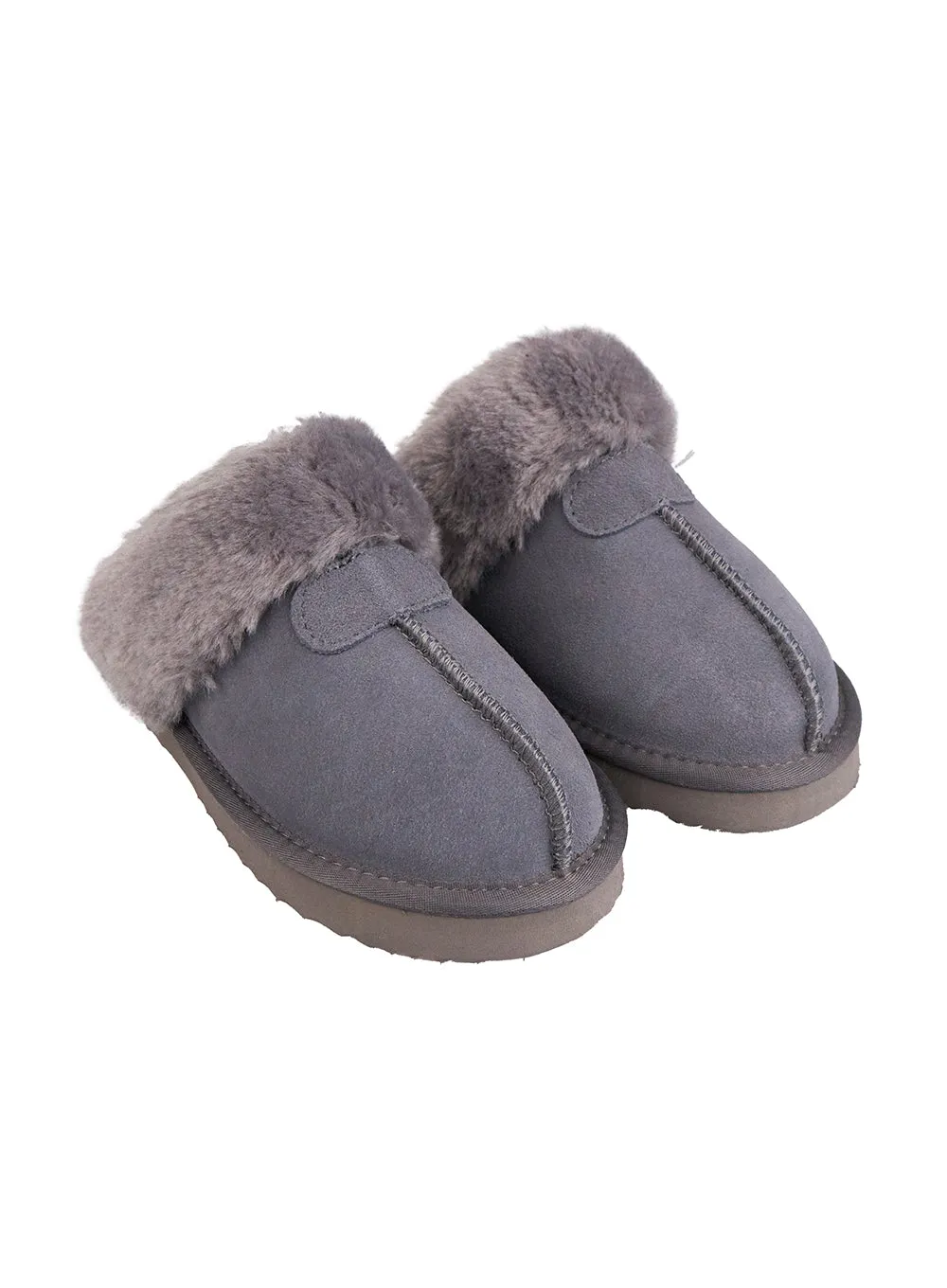 Solid Faux Leather Slippers CN425