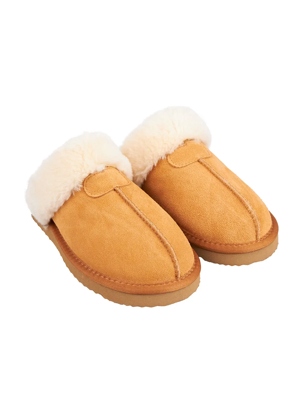 Solid Faux Leather Slippers CN425