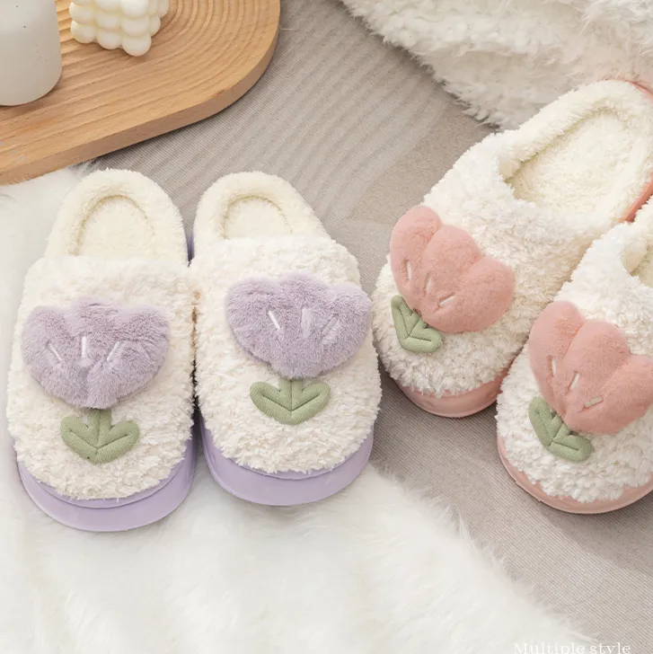 Tulip Plush Slippers