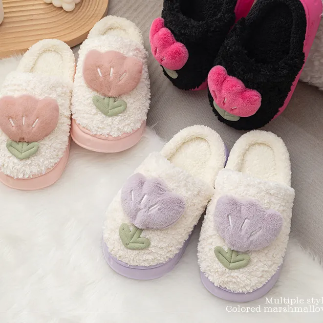 Tulip Plush Slippers